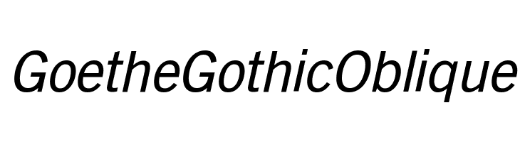 GoetheGothicOblique Font