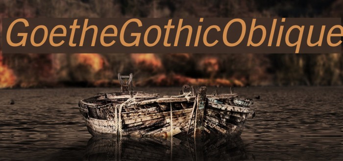 GoetheGothicOblique Font examples