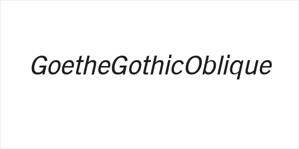 GoetheGothicOblique Logo