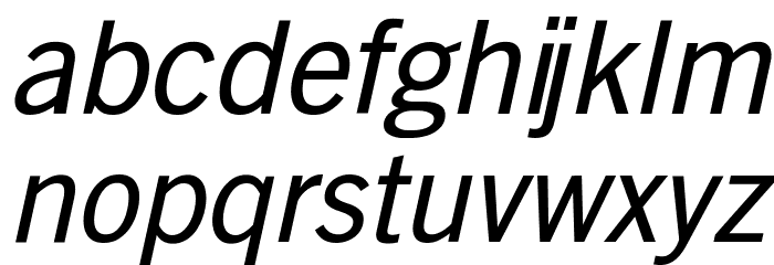 GoetheGothicOblique Font LOWERCASE