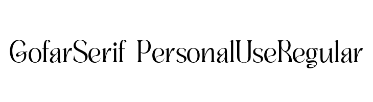 Gofar Serif - Personal Use Regular  baixar fontes gratis
