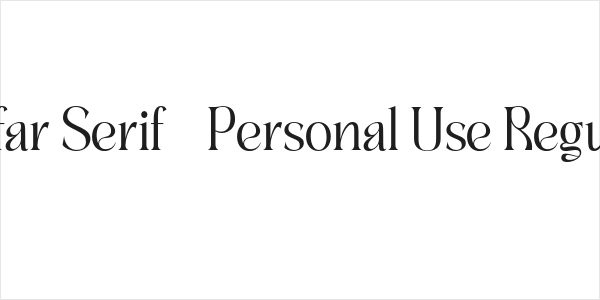 Gofar Serif - Personal Use Regular Logo