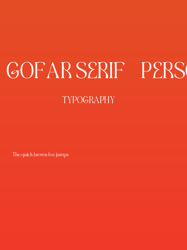 Gofar Serif - Personal Use Regular Poster