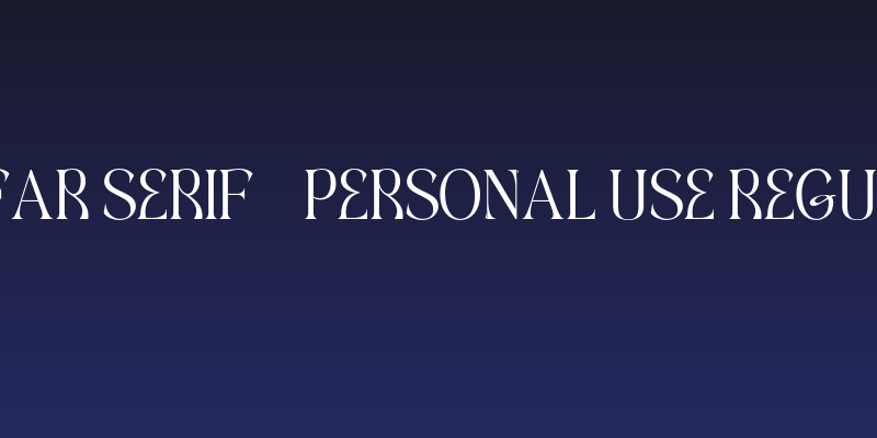 Gofar Serif - Personal Use Regular Social Header