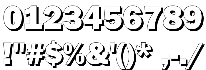Goffik-Shadow Font OTHER CHARS