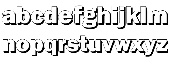 Goffik-Shadow Font LOWERCASE