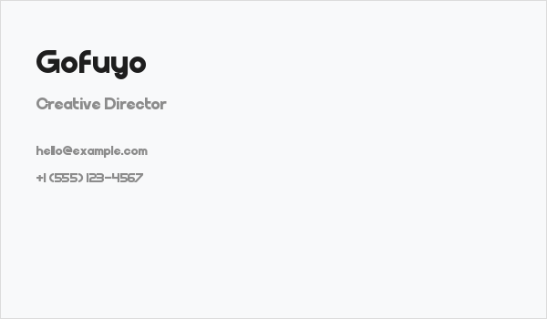 Gofuyo Business Card