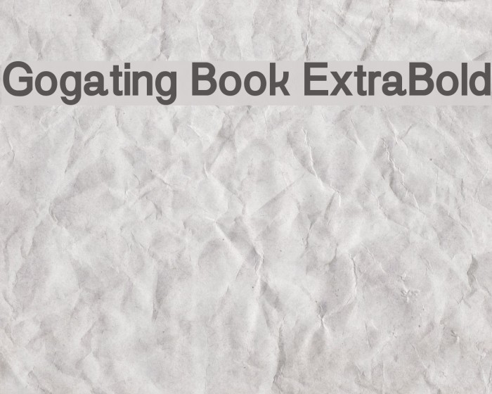 Gogating Book ExtraBold Font examples
