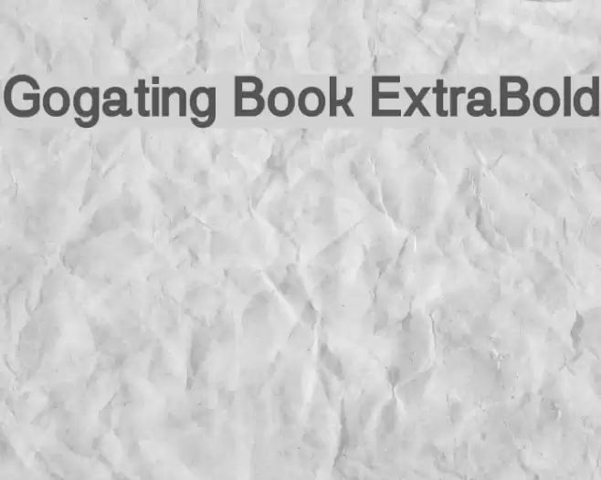 Gogating Book ExtraBold Font examples
