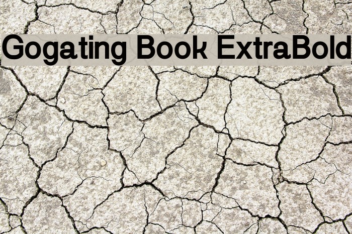 Gogating Book ExtraBold Font examples