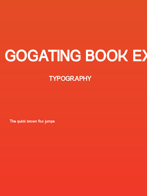 Gogating Book ExtraBold Poster