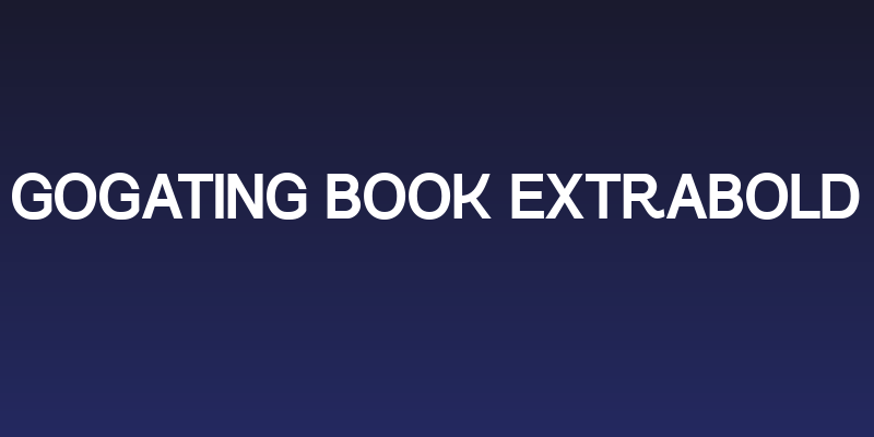 Gogating Book ExtraBold Social Header