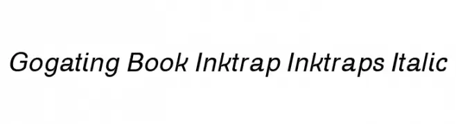 Gogating Book Inktrap Inktraps Italic  フリーフォントのダウンロード