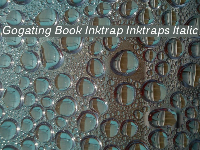 Gogating Book Inktrap Inktraps Italic フォント examples