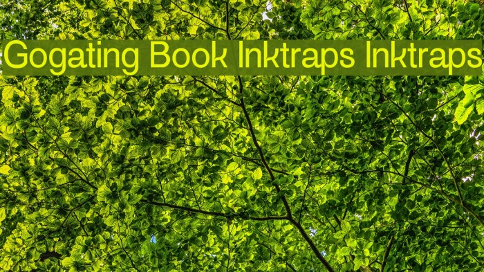 Gogating Book Inktraps Inktraps Font examples