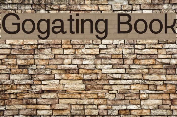 Gogating Book Font examples