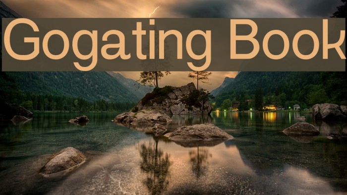 Gogating Book Font examples