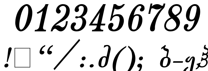 Gogebashvili-ITV Bold Italic Font OTHER CHARS