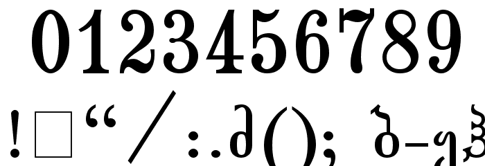 Gogebashvili-ITV Bold Font OTHER CHARS