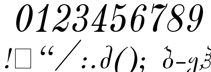 Gogebashvili-ITV Italic Font OTHER CHARS