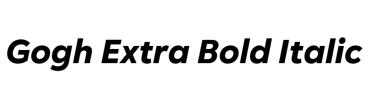 Gogh Extra Bold Italic  font caratteri gratis