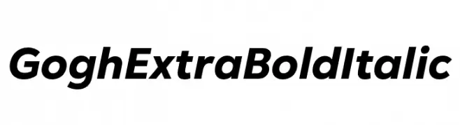 Gogh Extra Bold Italic  Скачать бесплатные шрифты