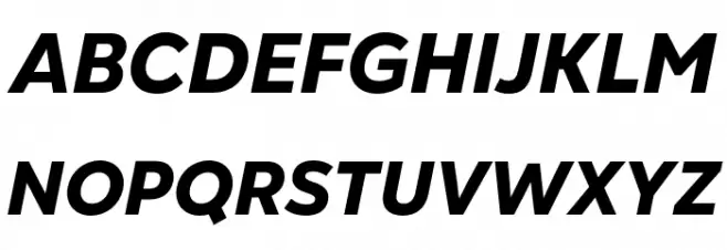 Gogh Extra Bold Italic फ़ॉन्ट अपरकेस