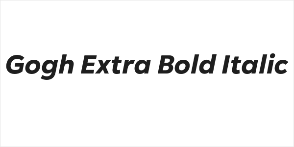 Gogh Extra Bold Italic Logo