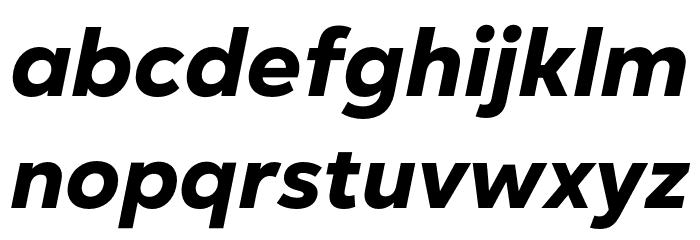 Gogh Extra Bold Italic Font LOWERCASE