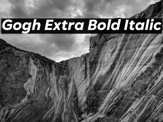 Gogh Extra Bold Italic Font examples