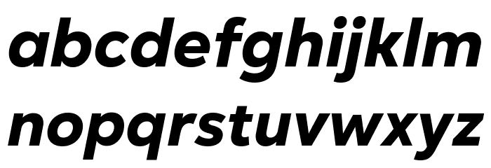 Gogh Extra Bold Italic Font LOWERCASE
