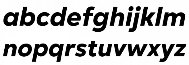 Gogh Extra Bold Italic फ़ॉन्ट लोअरकेस