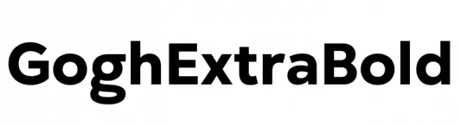 Gogh Extra Bold  les polices de caractères gratuit tlcharger