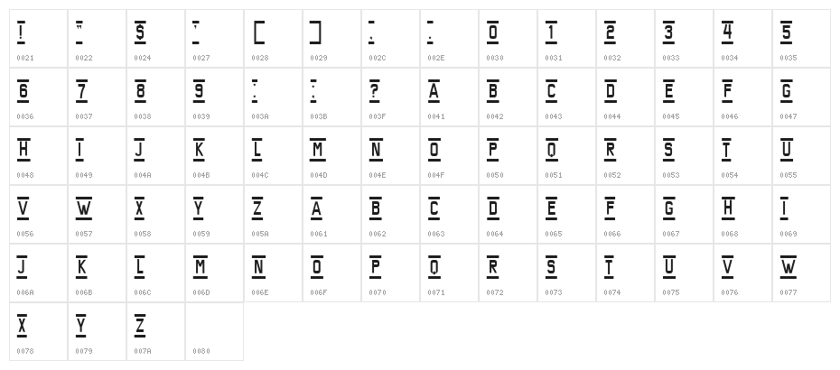 Gogh Regular Character Map