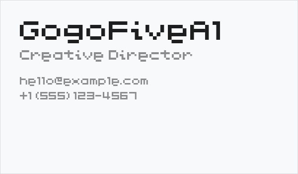 GogoFiveAl Business Card