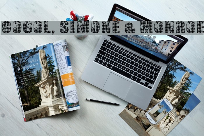Gogol, Simone & Monroe Font examples