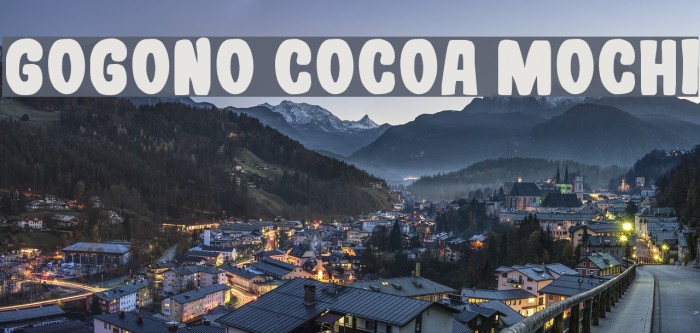 Gogono Cocoa Mochi Font examples