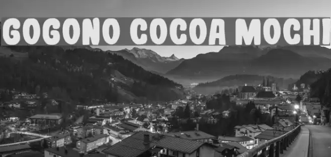 Gogono Cocoa Mochi Fonte examples