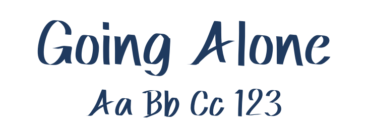 Going Alone Font Preview