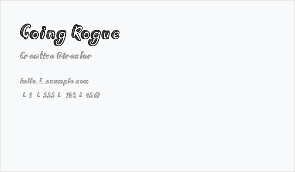 Going Rogue Business Card