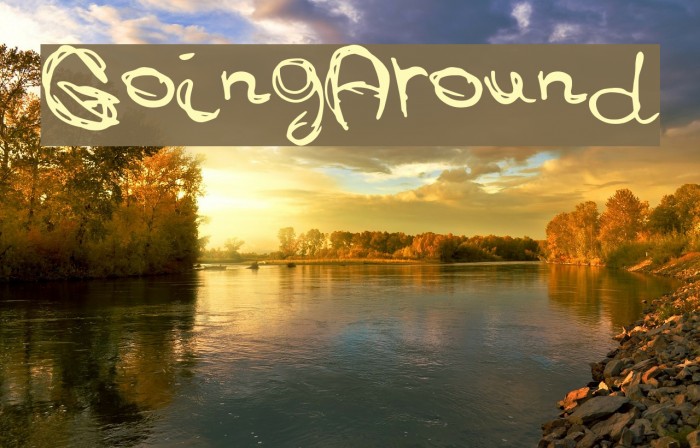 GoingAround Font examples