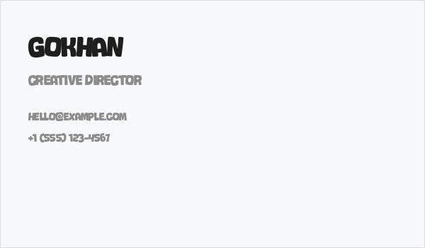 Gokhan Business Card