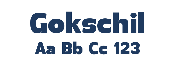Gokschil Font Preview