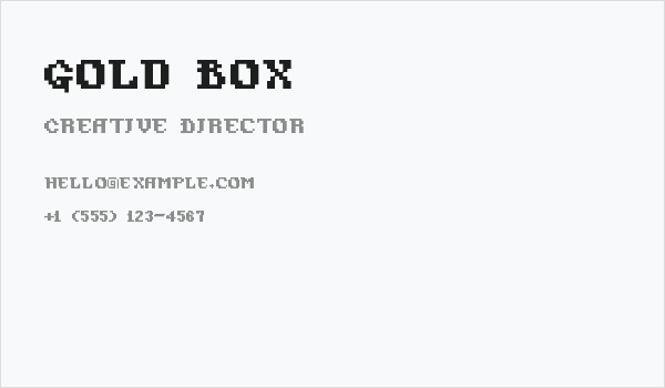 Gold Box Business Card