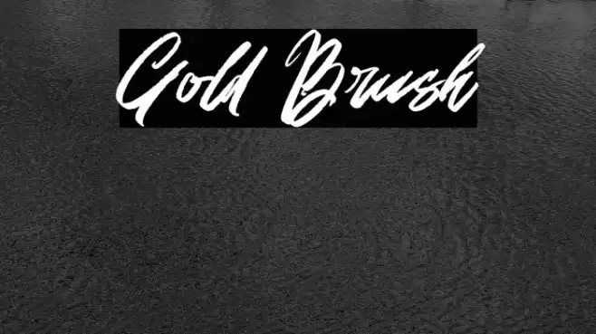 Gold Brush Font examples