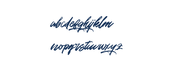 Gold Brush Lowercase