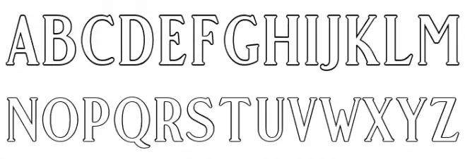 Gold Coast Free Outline 字体 大写
