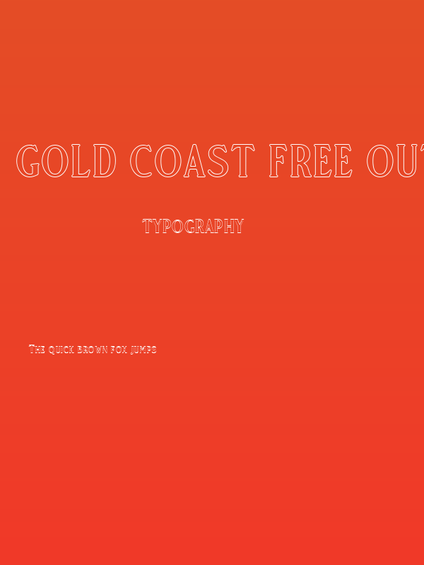 Gold Coast Free Outline Poster