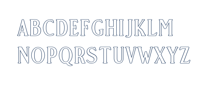 Gold Coast Free Outline Lowercase