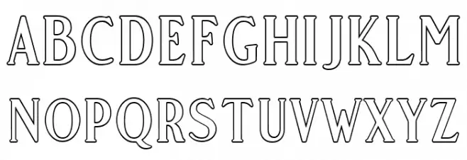 Gold Coast Free Outline फ़ॉन्ट लोअरकेस